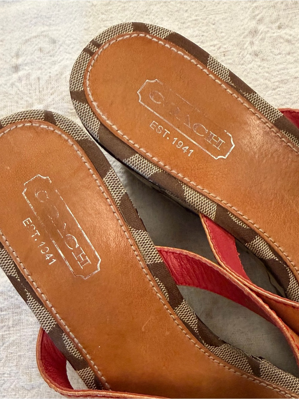 COACH Fish Themed Wedge Sandals - Picture 6 of 9
